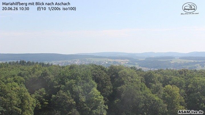 Archiv Foto Webcam Aschach - Mariahilfberg