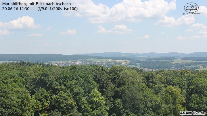 Archiv Foto Webcam Aschach - Mariahilfberg
