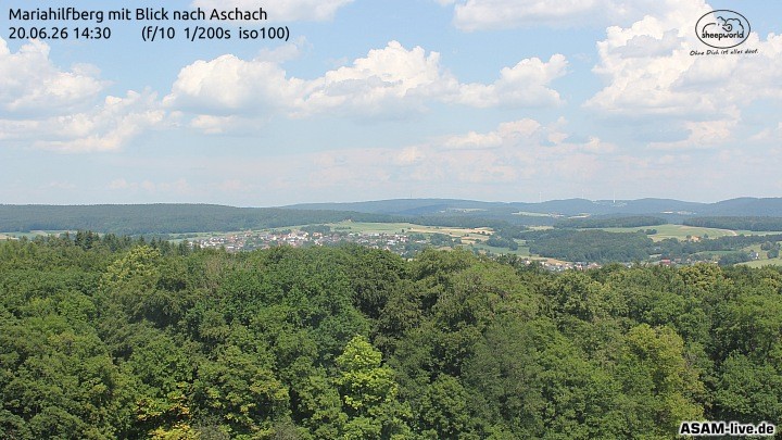 Archiv Foto Webcam Aschach - Mariahilfberg