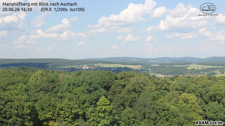 Archiv Foto Webcam Aschach - Mariahilfberg