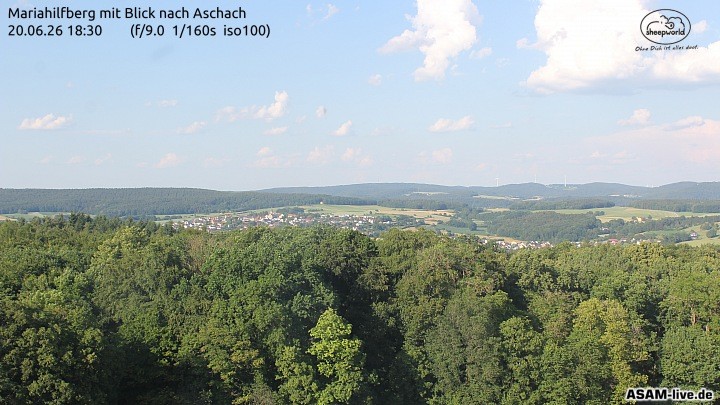 Archiv Foto Webcam Aschach - Mariahilfberg