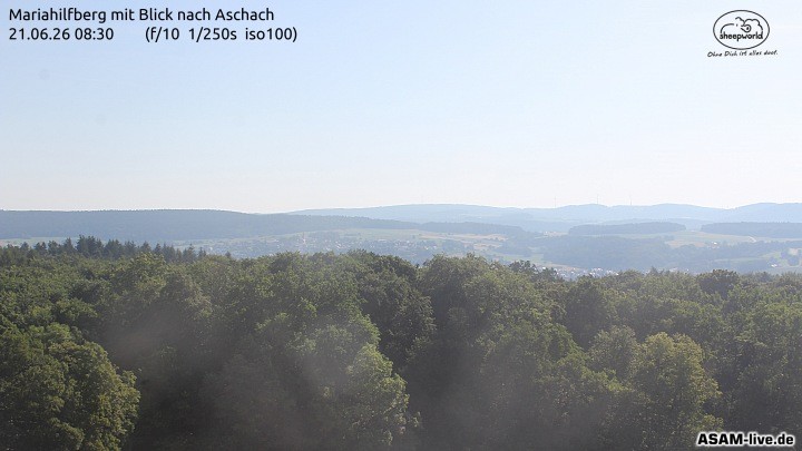 Archiv Foto Webcam Aschach - Mariahilfberg