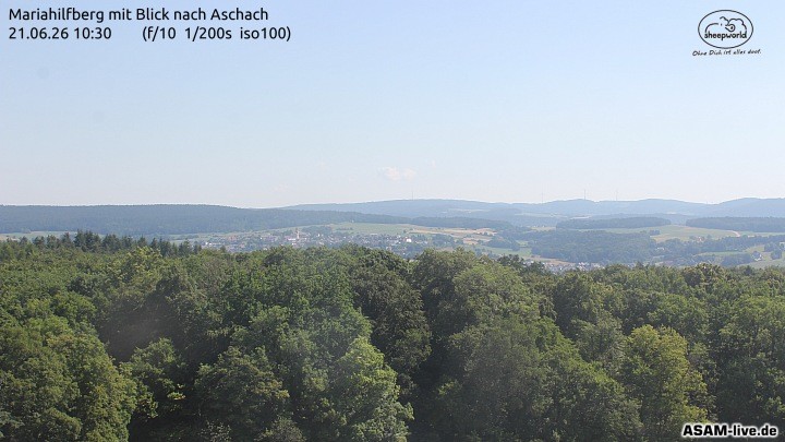 Archiv Foto Webcam Aschach - Mariahilfberg