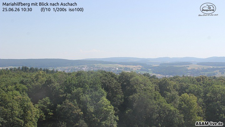 Archiv Foto Webcam Aschach - Mariahilfberg