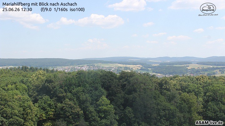 Archiv Foto Webcam Aschach - Mariahilfberg