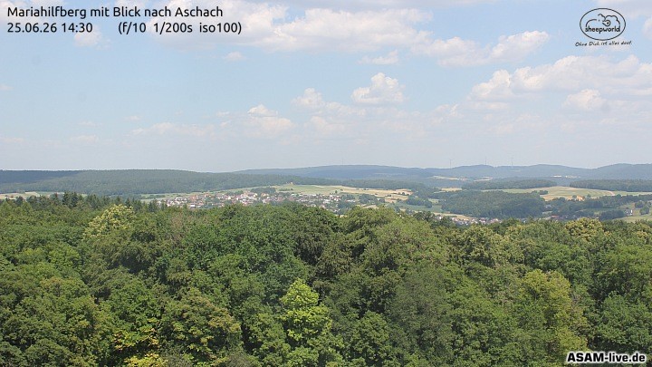 Archiv Foto Webcam Aschach - Mariahilfberg