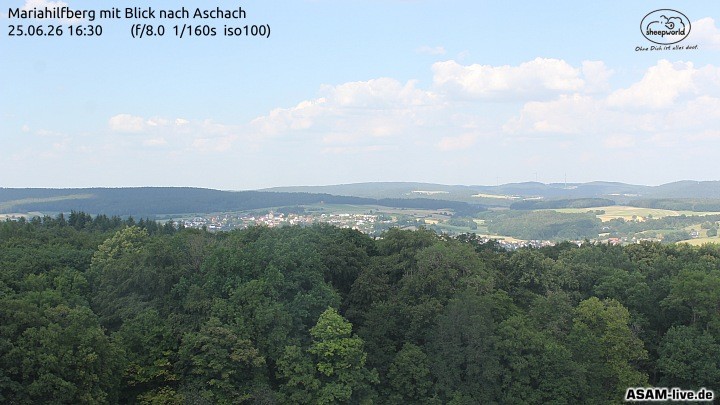 Archiv Foto Webcam Aschach - Mariahilfberg