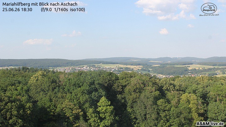 Archiv Foto Webcam Aschach - Mariahilfberg