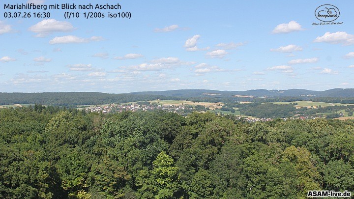 Archiv Foto Webcam Aschach - Mariahilfberg