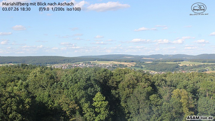 Archiv Foto Webcam Aschach - Mariahilfberg