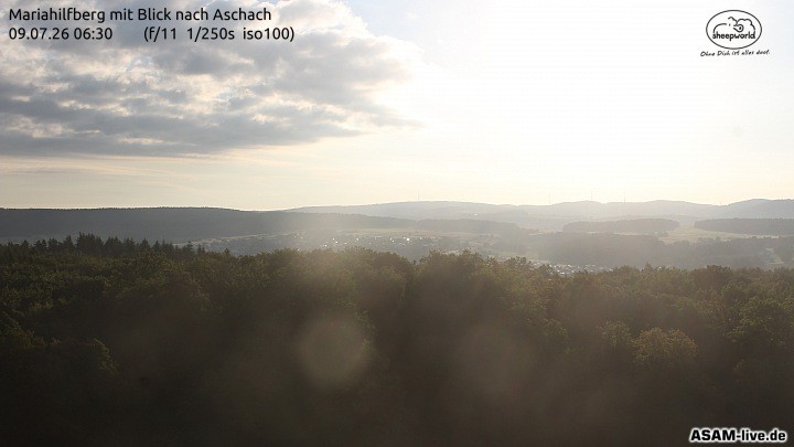 Archiv Foto Webcam Aschach - Mariahilfberg