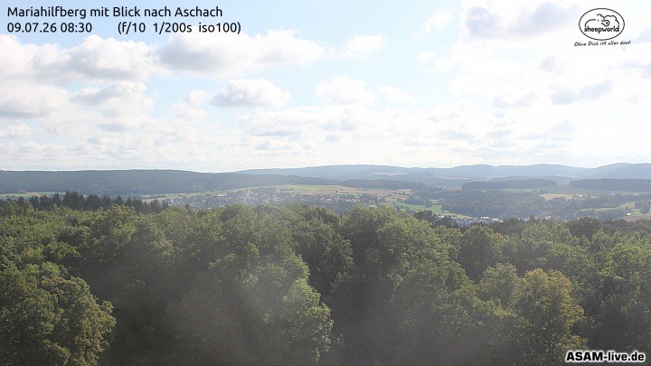 Archiv Foto Webcam Aschach - Mariahilfberg