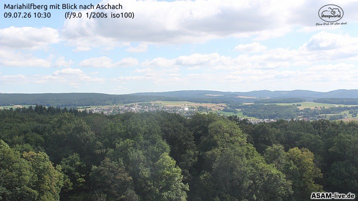 Archiv Foto Webcam Aschach - Mariahilfberg