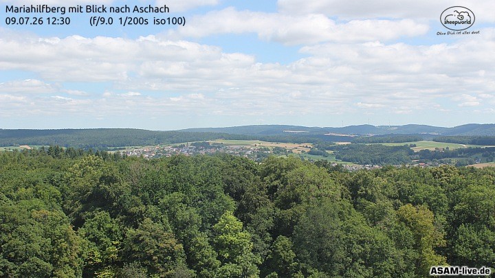 Archiv Foto Webcam Aschach - Mariahilfberg
