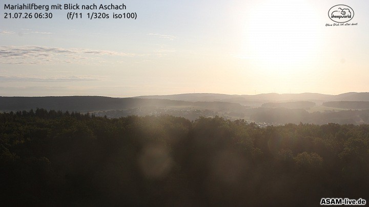 Archiv Foto Webcam Aschach - Mariahilfberg