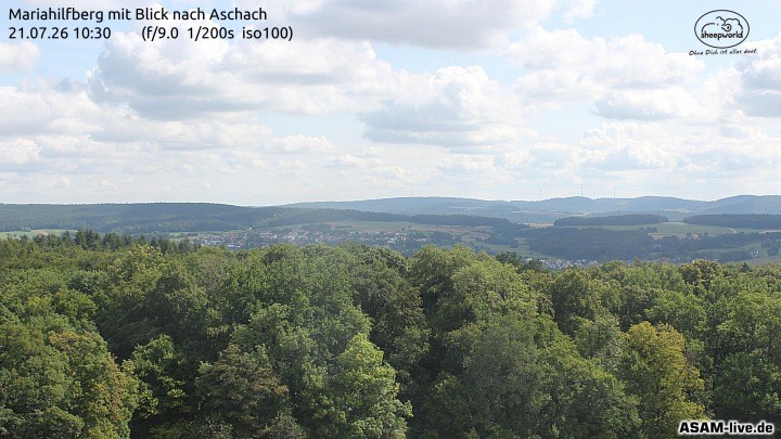 Archiv Foto Webcam Aschach - Mariahilfberg