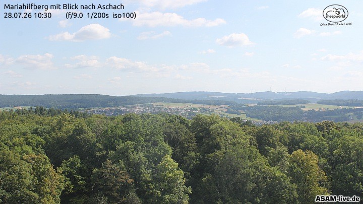 Archiv Foto Webcam Aschach - Mariahilfberg