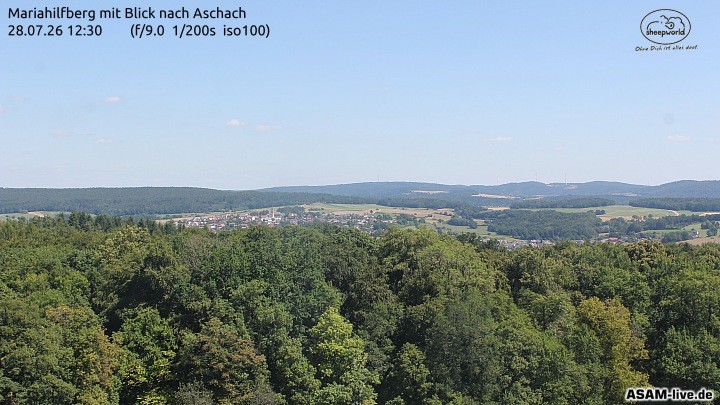 Archiv Foto Webcam Aschach - Mariahilfberg