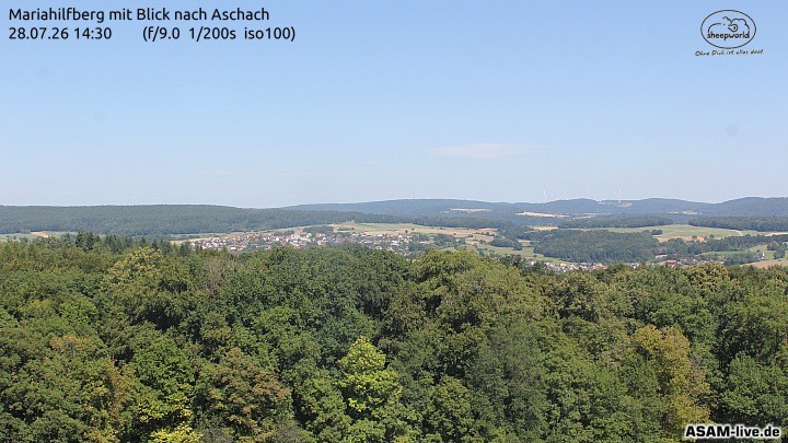 Archiv Foto Webcam Aschach - Mariahilfberg