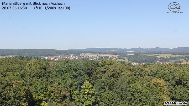 Archiv Foto Webcam Aschach - Mariahilfberg