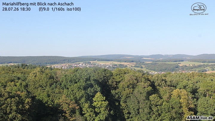 Archiv Foto Webcam Aschach - Mariahilfberg