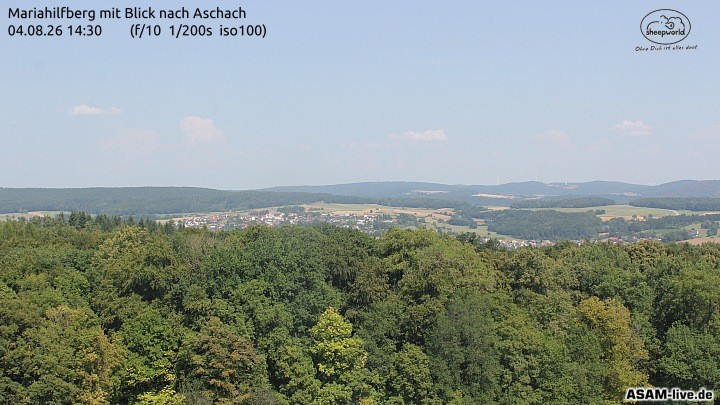 Archiv Foto Webcam Aschach - Mariahilfberg