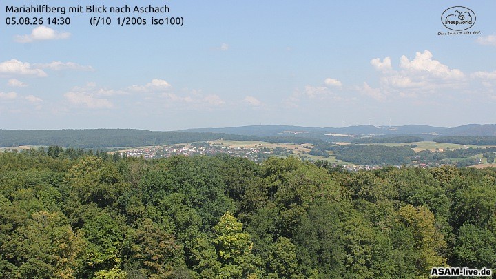 Archived image Webcam Mariahilfberg Mountain Aschach