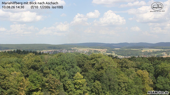 Archiv Foto Webcam Aschach - Mariahilfberg