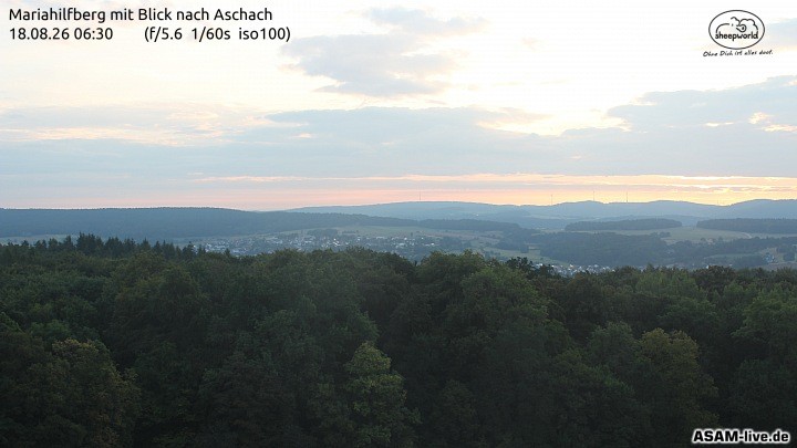 Archiv Foto Webcam Aschach - Mariahilfberg