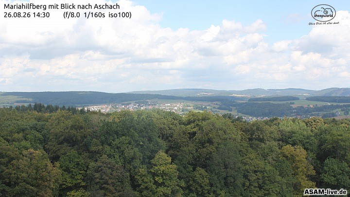Archiv Foto Webcam Aschach - Mariahilfberg