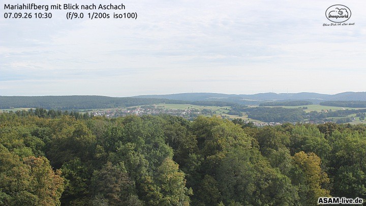 Archiv Foto Webcam Aschach - Mariahilfberg