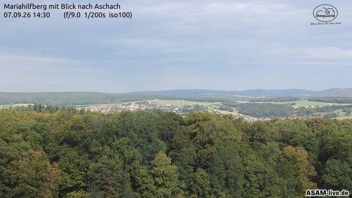 Archiv Foto Webcam Aschach - Mariahilfberg