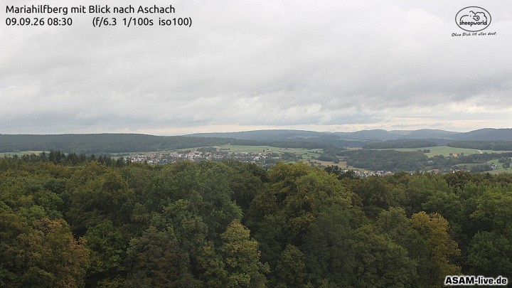 Archiv Foto Webcam Aschach - Mariahilfberg
