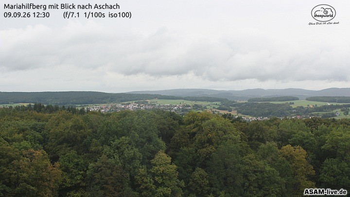 Archiv Foto Webcam Aschach - Mariahilfberg