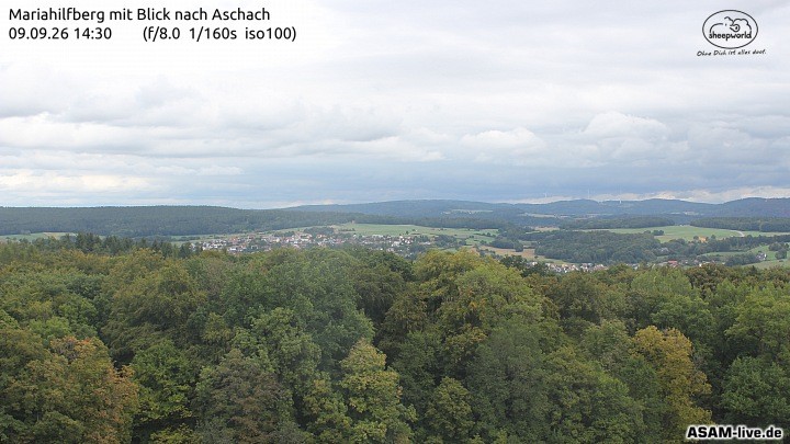 Archiv Foto Webcam Aschach - Mariahilfberg