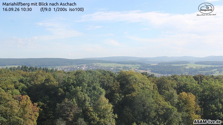 Archiv Foto Webcam Aschach - Mariahilfberg