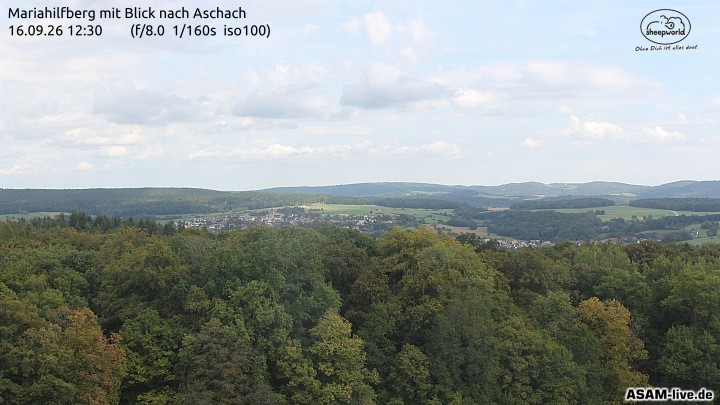 Archiv Foto Webcam Aschach - Mariahilfberg