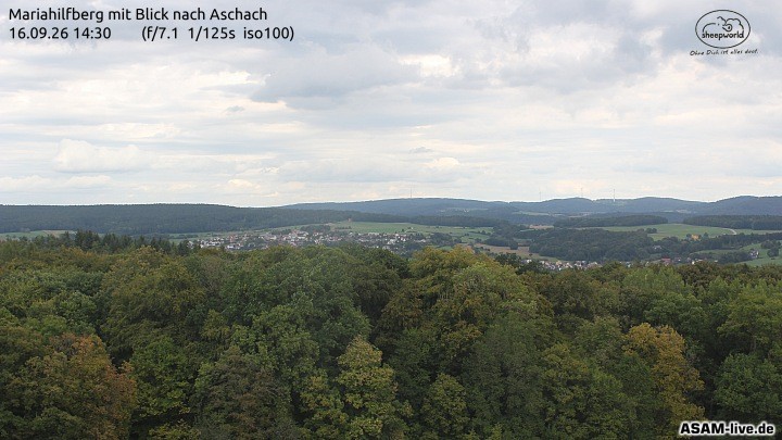 Archiv Foto Webcam Aschach - Mariahilfberg