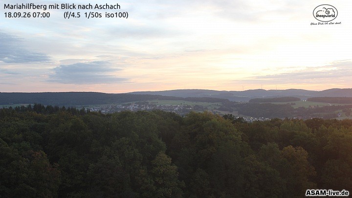 Archiv Foto Webcam Aschach - Mariahilfberg