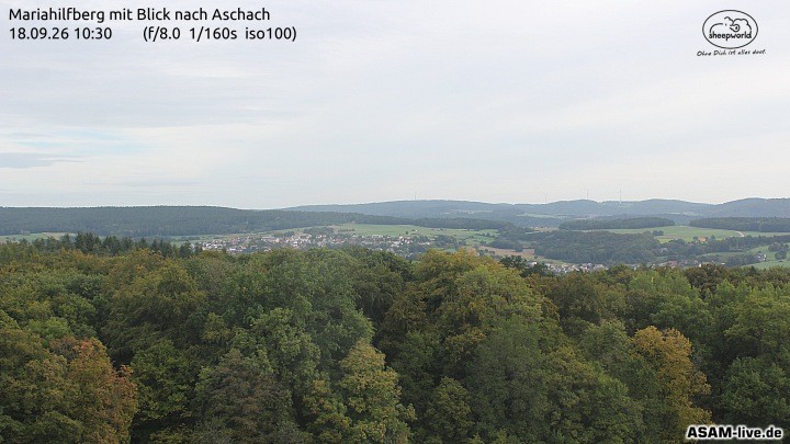 Archiv Foto Webcam Aschach - Mariahilfberg
