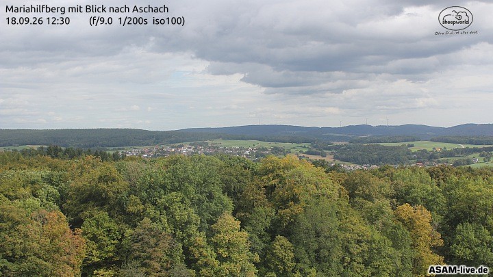 Archiv Foto Webcam Aschach - Mariahilfberg