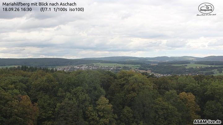 Archiv Foto Webcam Aschach - Mariahilfberg