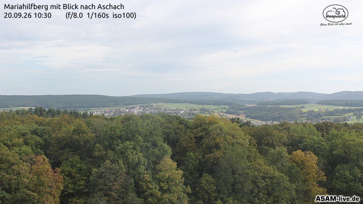 Archiv Foto Webcam Aschach - Mariahilfberg