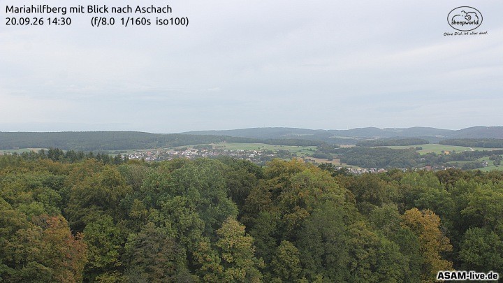 Archiv Foto Webcam Aschach - Mariahilfberg