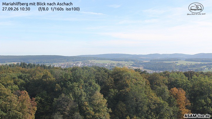 Archiv Foto Webcam Aschach - Mariahilfberg