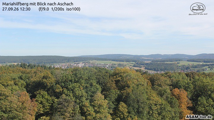 Archiv Foto Webcam Aschach - Mariahilfberg