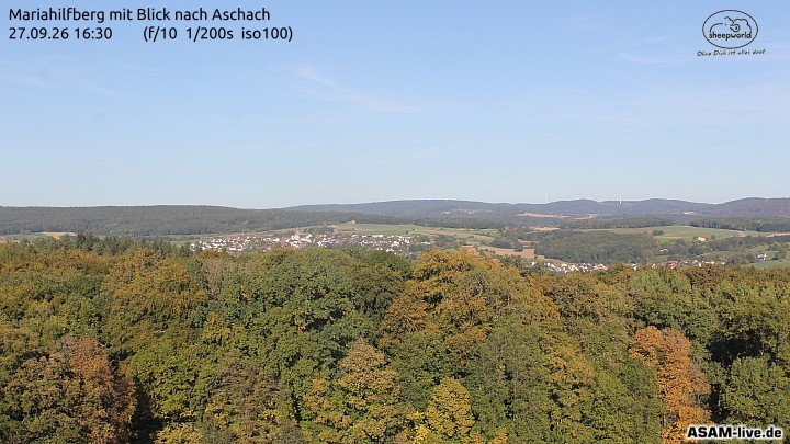 Archiv Foto Webcam Aschach - Mariahilfberg