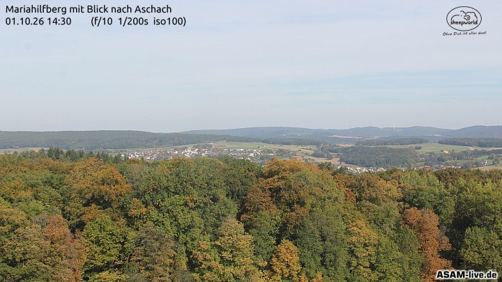 Archiv Foto Webcam Aschach - Mariahilfberg