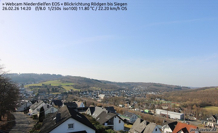 Archived image Webcam Niederdielfen near Siegen