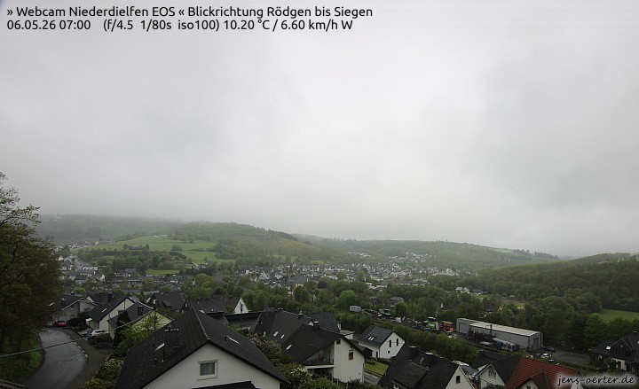 Archived image Webcam Niederdielfen near Siegen